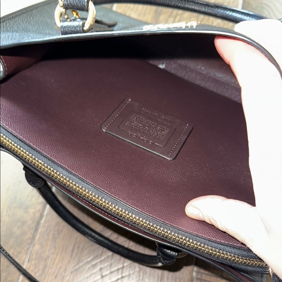 Coach Channing Carryall Black Leather Bag - Picture 6 of 9